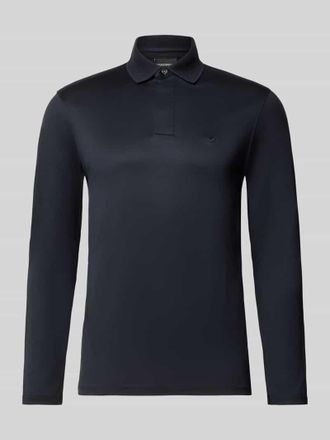 Emporio Armani Slim Fit Poloshirt aus Lyocell-Mix in Marine, Gr&ouml;&szlig;e XXXL