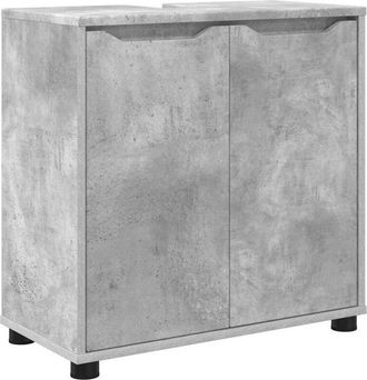 vidaXL Armario Para Lavabo De Ba&ntilde;o Gris Concreto 60 X 30 X 60 Cm Vidaxl