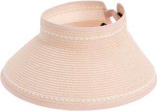 Nordstrom Rack Contrast Stitch Visor in Pink Adobe at Nordstrom Rack