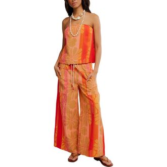 Free People Devella Tube Top & Pants Set in Summer Combo at Nordstrom, Size X-Small