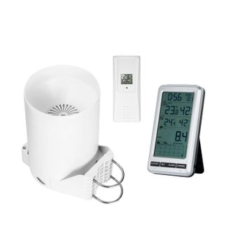 OEM Pluvi&oacute;metro Inal&aacute;mbrico, Tabla De Control De Temperatura Y Humedad De La Lluvia En El Hogar