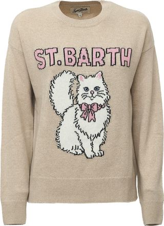 MC2 Saint Barth Tessa St. Barth Cat Graphic Sweater