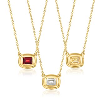 Ross-Simons Framed Birthstone Necklace in 18kt Gold Over Sterling
