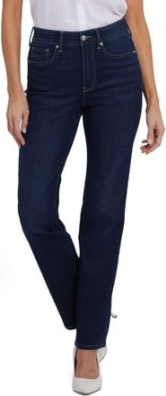 NYDJ Marilyn High Waist Straight Leg Jeans in Midnight Breeze at Nordstrom, Size 12