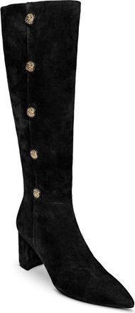 L'agence Octavie Over the Knee Boot in Black Suede at Nordstrom, Size 8.5
