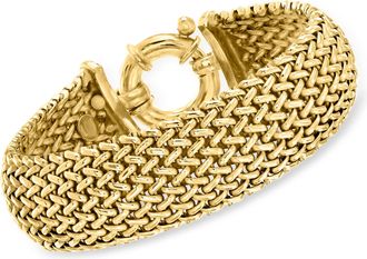 Ross-Simons Italian 22kt Gold Over Sterling Silver Riso Bracelet