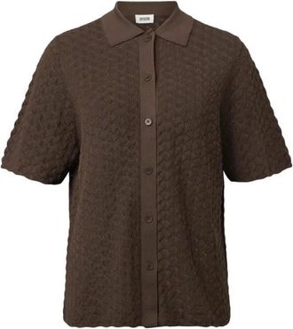 Drykorn Overhemden, Heren, Bruin, XS, Loysella 10 Short Sleeve Shirt