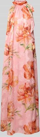 Adrianna Papell Abendkleid mit drapiertem Kragen in Pink, Gr&ouml;&szlig;e 42