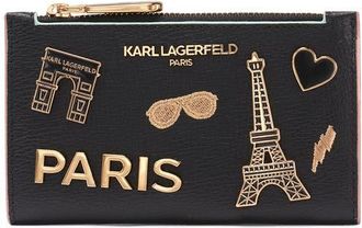 Karl Lagerfeld Small Wallet with Pins in Black/gold at Nordstrom