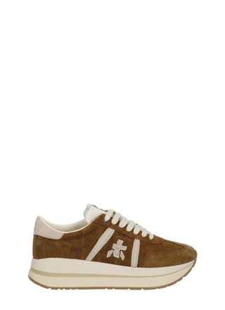 Premiata Brown Bethcoin 8509 Suede Leather Low-Top Sneakers