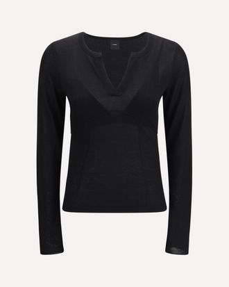 Pinko Sweater long-sleeve with V-open neckline Female XS