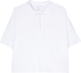 Majestic Filatures short-sleeve polo shirt - women - Viscose/Elastane - 1 - White