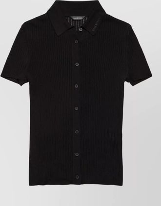 Balenciaga ribbed short-sleeve knit top
