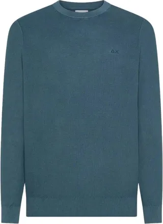 Sun 68 Truien & Vesten, Heren, Blauw, M, Katoen, Maglia vintage l/s