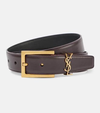 SAINT LAURENT ブラックスエード ナローベルト 340521023_1.jpg