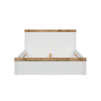 Petits Meubles Cama 160x200 estratificado Blanco marr&oacute;n