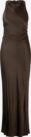 Reformation Bodenlanges Seidensatinkleid mit Wasserfallausschnitt Anaiis