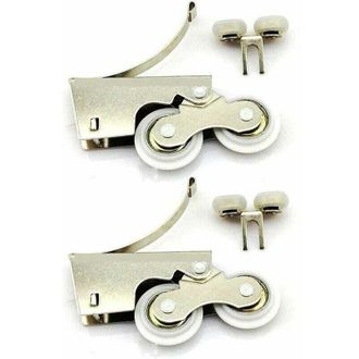 OEM Polea Silenciosa De Dos Ruedas De Aleaci&oacute;n De Acero Inoxidable/titanio Para Puerta Corredera De Armario