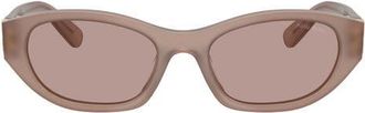 Miu Miu 53mm Irregular Sunglasses in Grey /Light Purple Brown at Nordstrom