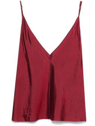 BETTTER V-neck tank top - women - Cupro - M - Red