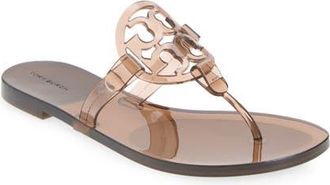 Tory Burch Miller Jelly Flip Flop in Soft Brown at Nordstrom, Size 5