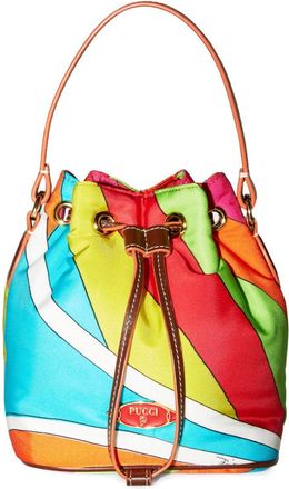 Pucci Yummy bucket bag - women - Nylon/Leather - One Size - Blue