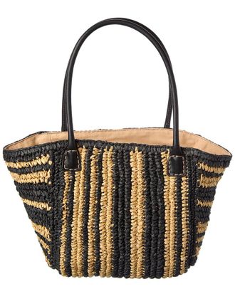 Madewell Mini Straw & Leather Tote