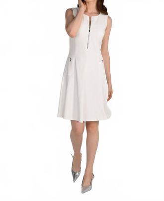 Frank Lyman Design Knee-Length Fit And Flare Dress In Off White