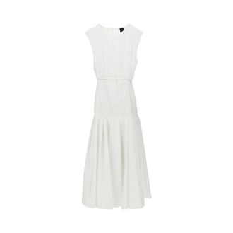 Pinko Poplin midi dress with cut-out detail Woman 38