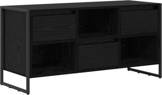 vidaXL Gabinete De Tv Con Caj&oacute;n Roble Negro 100 X 36 X 49,5 Cm Vidaxl
