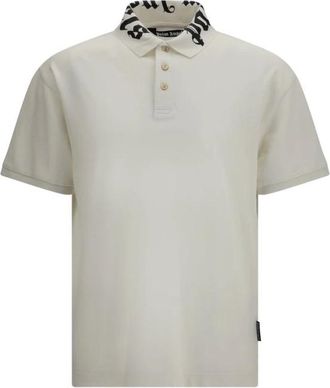 Palm Angels Neck Logo Polo - Heren - Polos - Wit - XL - Katoen - Tops