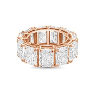 Diana M. Jewels 14kt rose gold 19.00cts radiant lab grown diamond eternity band