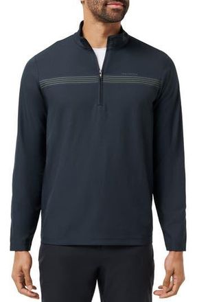 Travis Mathew Quick Jaunt Quarter Zip Pullover in Black at Nordstrom Rack, Size Small