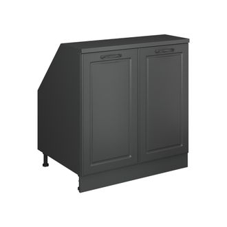 Vicco Armario De Cocina Para Techo Inclinado R-line, Antracita Casa De Campo, 80 Cm Con 2 Puertas, 60 Cm De Profundidad, Vicco