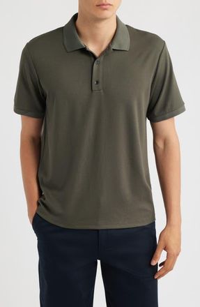 Rag & Bone Slim Fit Tech Piqu&eacute; Polo in Dark Shadow at Nordstrom, Size Xx-Large