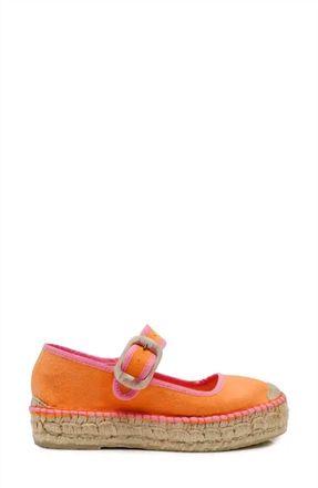 Free People Womens Surfside Mary Jane Espadrilles Shoes In Orange Crush