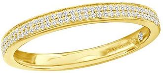 Suzy Levian 14K 0.16 Ct. Tw. Diamond Two Row Half Eternity Ring
