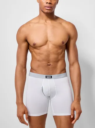 Saxx Mens 6 white boxer brief VIBE XTRA