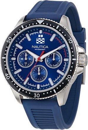 Nautica Mens Nct Windrose Wheat Fiber Strap 3-Hand Watch