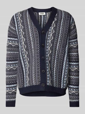 Drykorn Drykorn Strickjacke mit Knopfleiste Modell Nadir in Dunkelblau, Gr&ouml;&szlig;e M