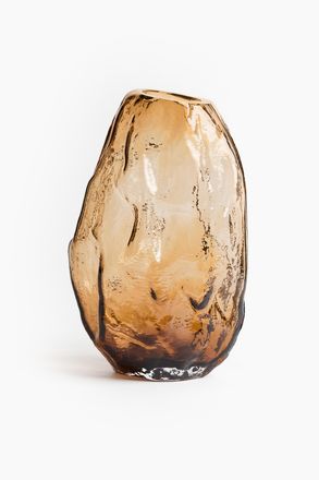 H&M Glasvase mit Struktur - Beige