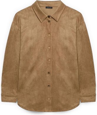 Fiorella Rubino Soft Touch Shirt - Dames - Overhemden - Bruin - 6XL - Polyester - Overhemden