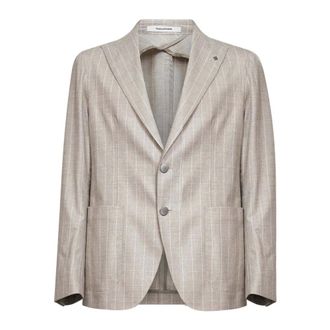 Tagliatore Blazers, male, Gray, M, Single-breasted Blazer