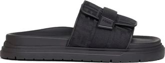 Fendi Sliders, male, Black, Size: 10 US Chunky Slides