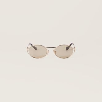 Miu Miu Logo Sunglasses, Woman, Camomile Lenses