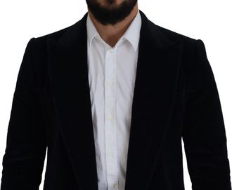 Dolce & Gabbana Black Cotton Cardigan Long Coat Men Jacket Clothing