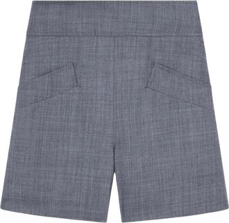 Ganni Korte Broeken, Dames, Grijs, XS, Wol, Shorts