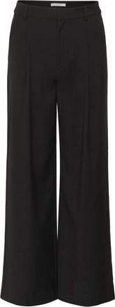 Gestuz GZpaula Bukser - Dames - Wijde Broeken - Zwart - M - Polyester - Broeken
