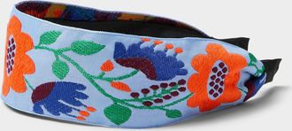 Simons Womens Faux-embroidered flowers headband