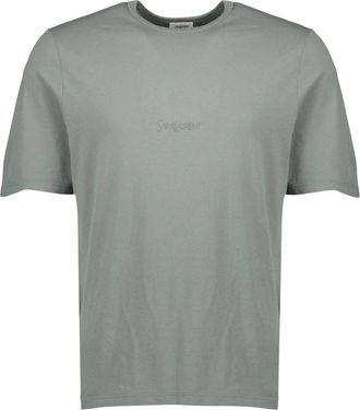 Saint Laurent Embroidered T-shirt - Heren - T-shirts - Grijs - L - Tops